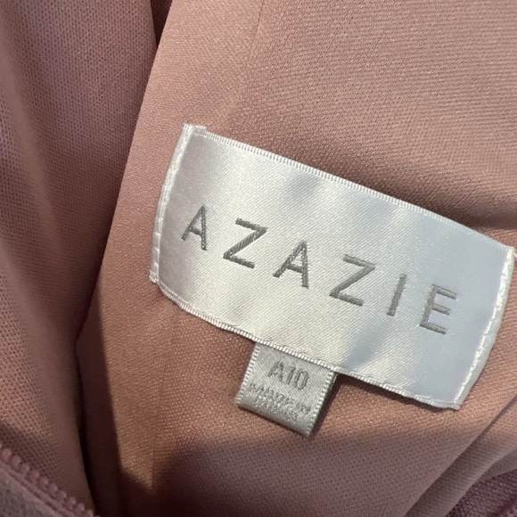 AZAZIE Peppermint Mother Of The Bride Mermaid Rouched Stretch Crepe Train 10 - Picture 9 of 11